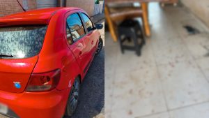 Desconfiança de pedestre ao encontrar carro terminou com suspeito de violência doméstica preso.