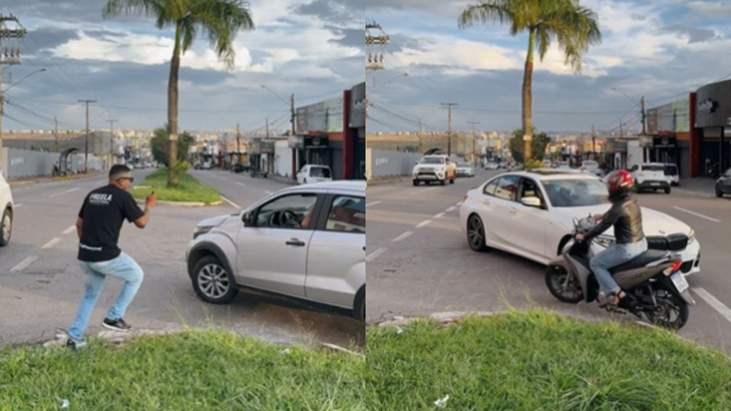 Influenciador flagrou motoristas fazendo o retorno da forma errada.