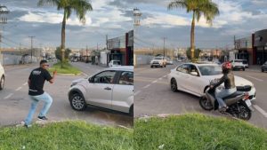 Influenciador flagrou motoristas fazendo o retorno da forma errada.