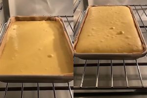 técnica simples para deixar o bolo fofinho e perfeitamente nivelado