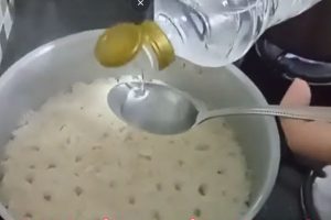 Colocar vinagre no arroz: