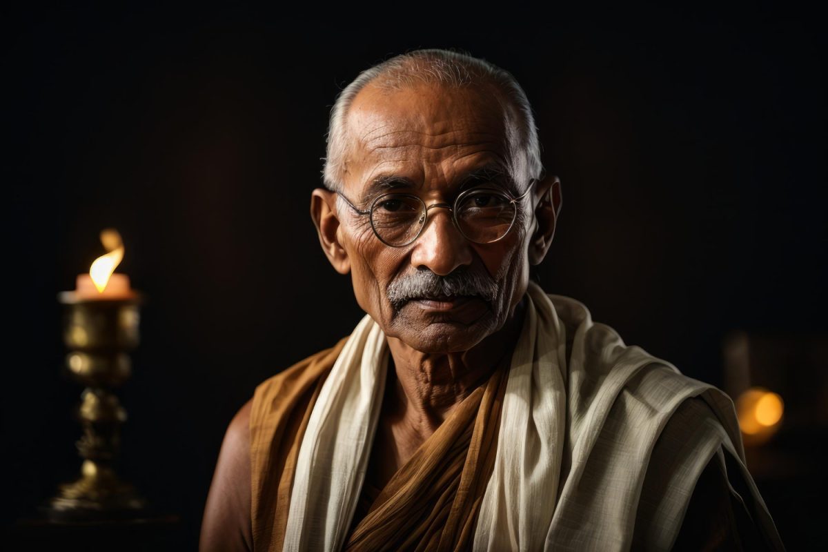Mahatma Gandhi: "A felicidade é alcançada quando o que se pensa, o que se diz e o que se faz estão em harmonia"
