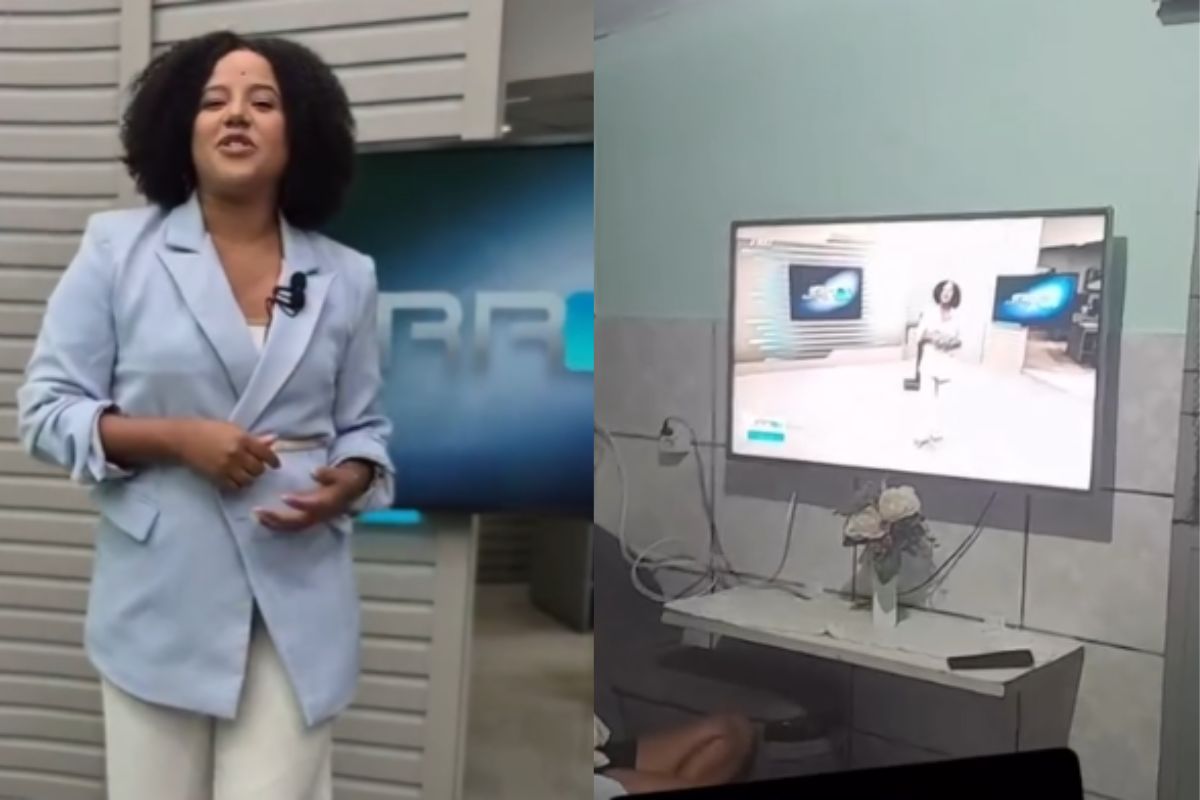 Família lota sala para assistir estreia de jornalista goiana na TV