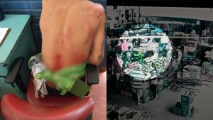 Homem foi socorrido em estado grave após esfaqueamento.