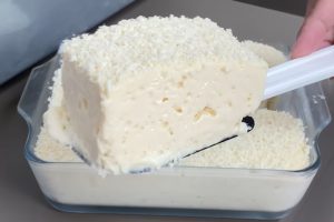 Sobremesa fácil e rápida que fica pronta após bater no liquidificar