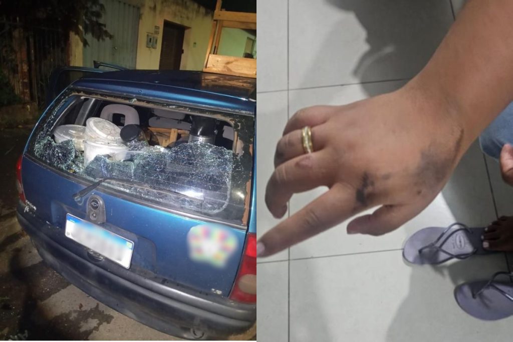 Caso de violência doméstica deixa mulher ferida e bebê atingida por vidro em Anápolis