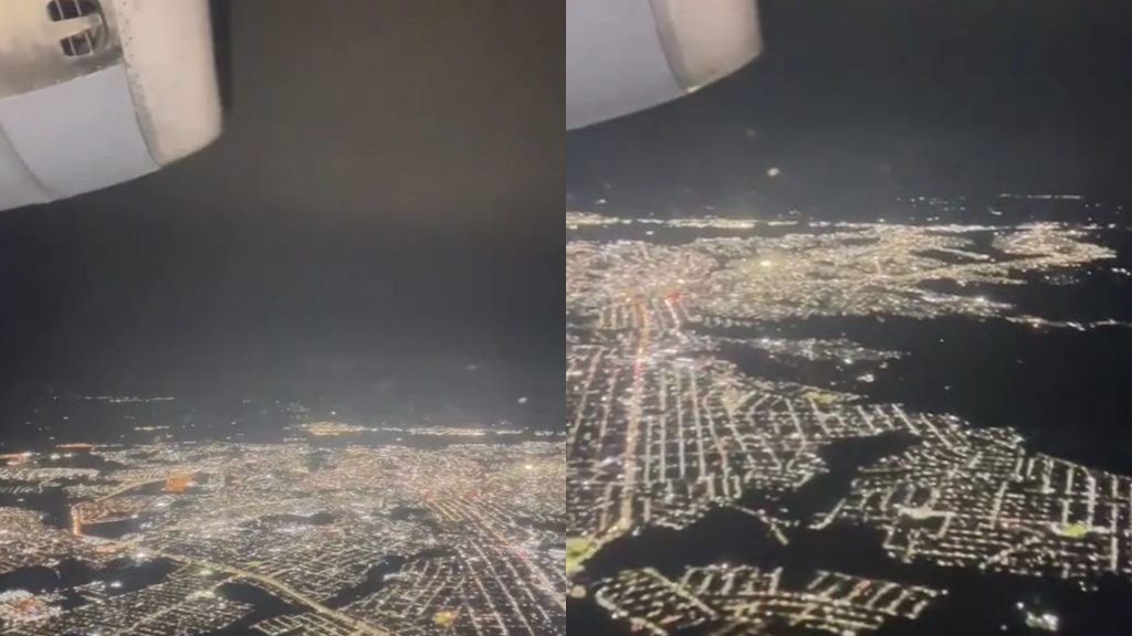 Vídeo gravado por piloto da Base Aérea de Anápolis mostra a cidade vista de cima.