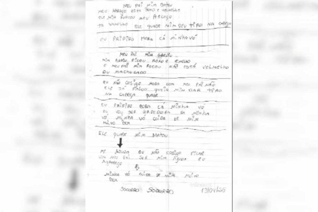 Adolescente que usou bilhete para pedir socorro em Aparecida de Goiânia já havia sido enforcada pelo pai, revela Conselho Tutelar