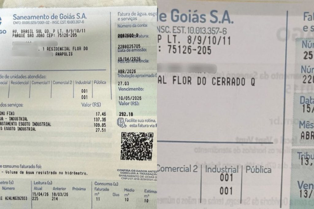 Saneago admite erro e corrige cobrança indevida em 1,7 mil contas de água em Anápolis