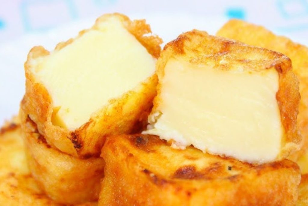 Cubinho de leite frito