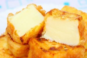 Cubinho de leite frito