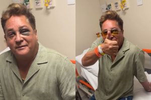 Leonardo vai parar no hospital após acidente durante pescaria e aparece com olho roxo