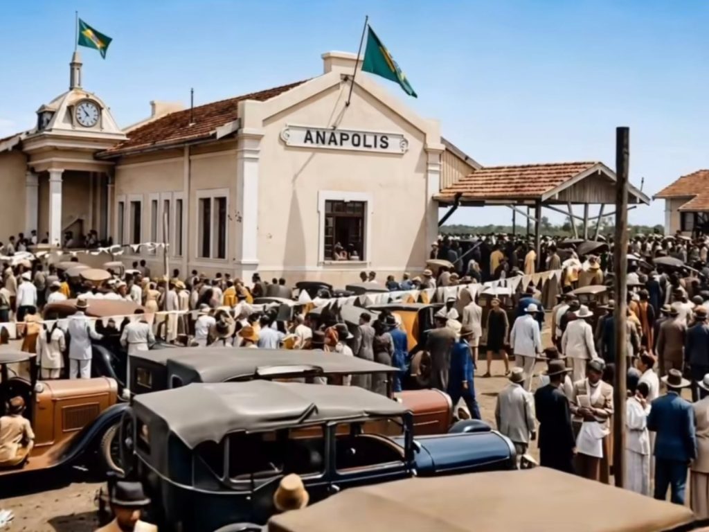 Arquiteto utilizou I.A para trazer antiga Anápolis de volta. (Foto: @arquiteto_dacidade)