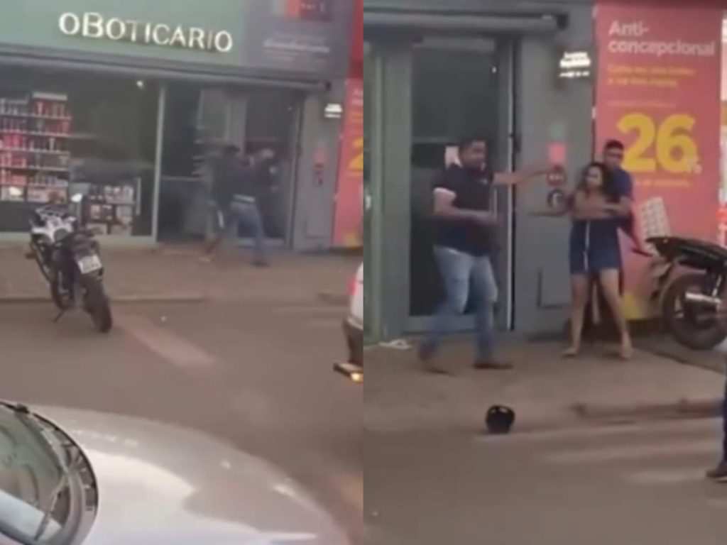 Pastot foi filmado em embate físico contra os suspeitos. (Foto: reprodução)