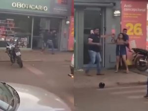 Pastot foi filmado em embate físico contra os suspeitos. (Foto: reprodução)