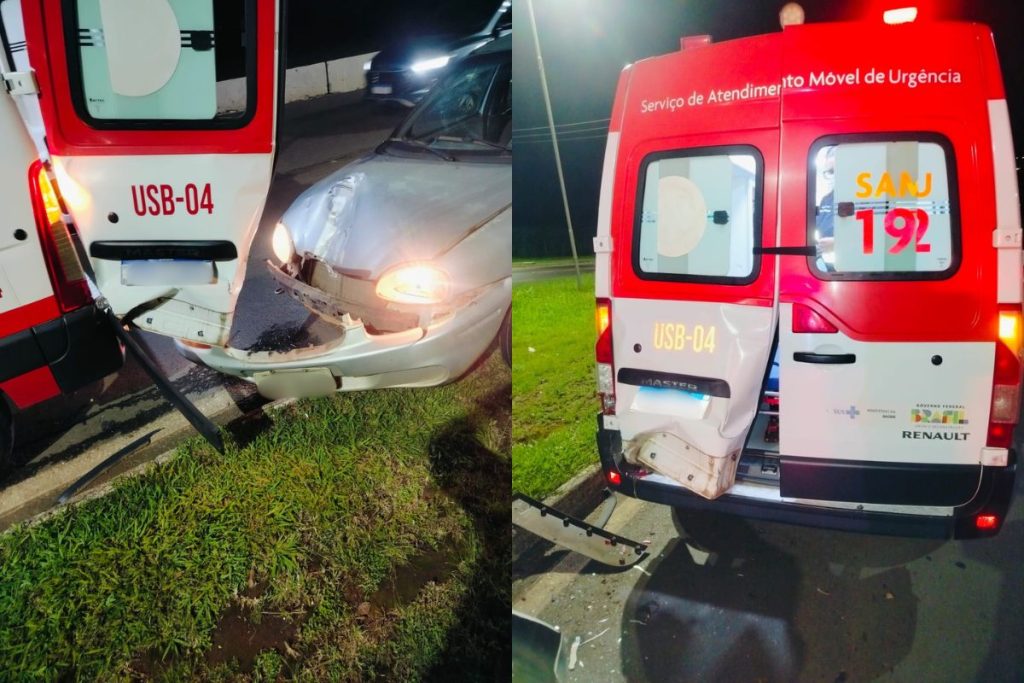 Motorista bêbado bate em ambulância do Samu com pacientes dentro e é preso em Anápolis