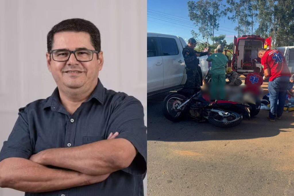 Ex-vereador morre após grave acidente entre moto e caminhonete na GO-060