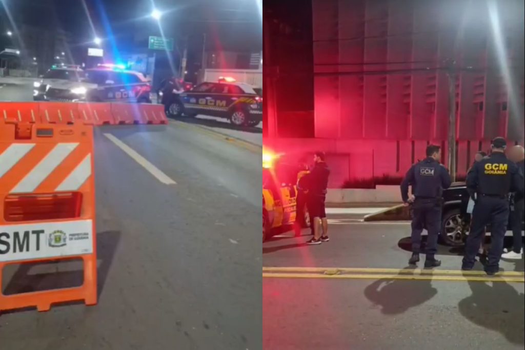 Com alto teor alcoólico, motorista rompe bloqueio de trânsito e acaba preso em Goiânia