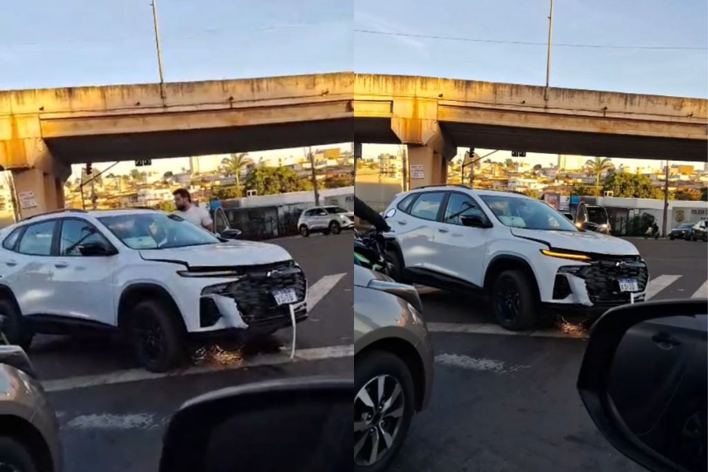 Motorista embriagado provoca acidente, fere mulher e foge sem prestar socorro em Anápolis; tem vídeo