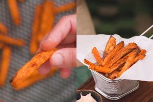 Cenoura na airfryer é alternativa à batata frita, fica crocante e saborosa e é fácil de fazer em poucos minutos.