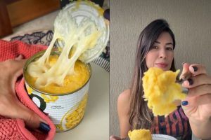 Pamonha de milho na lata é uma receita prática feita com milho em conserva, poucos ingredientes e preparo simples em banho-maria.