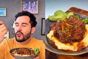 Descubra como preparar ossobuco com purê de batata, uma carne macia e suculenta com molho encorpado e sabor de restaurante.