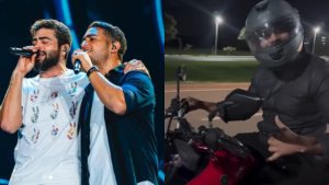 Henrique e Juliano mostraram como "fugiram" de congestionamento após tocarem show em Goiânia.