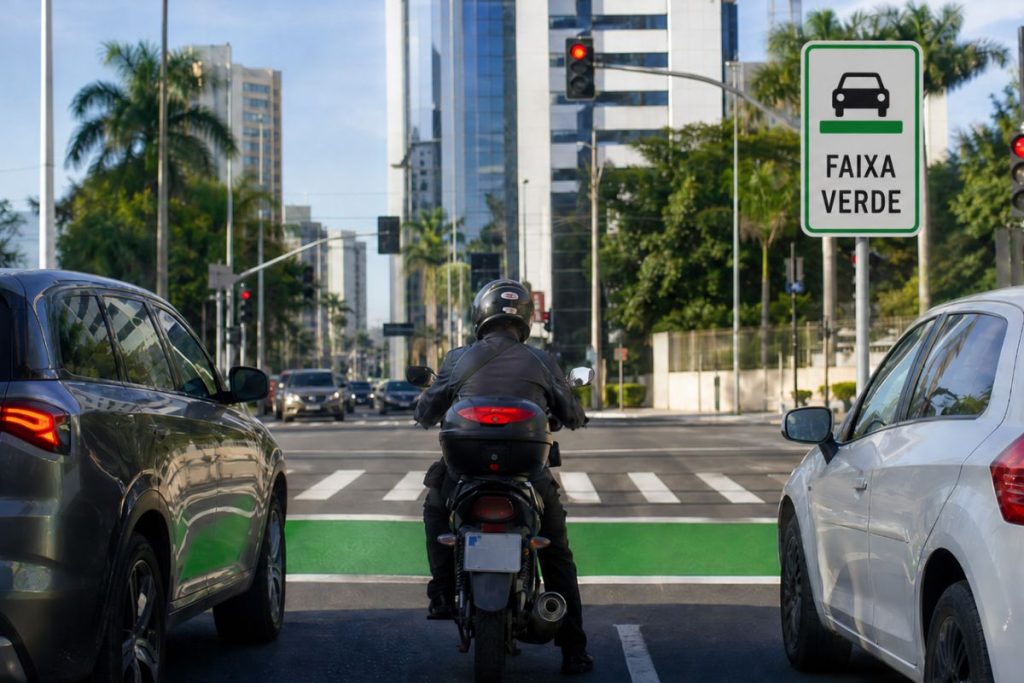 Faixa verde: entenda a placa de trânsito