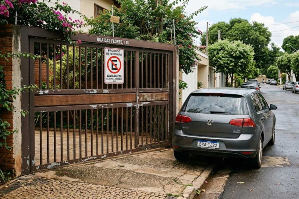 O que diz a lei sobre estacionar o carro em frente à própria garagem