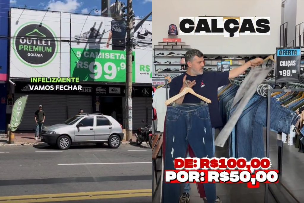 Outlet de Goiânia vai fechar as portas e anuncia qualquer peça pela metade do preço