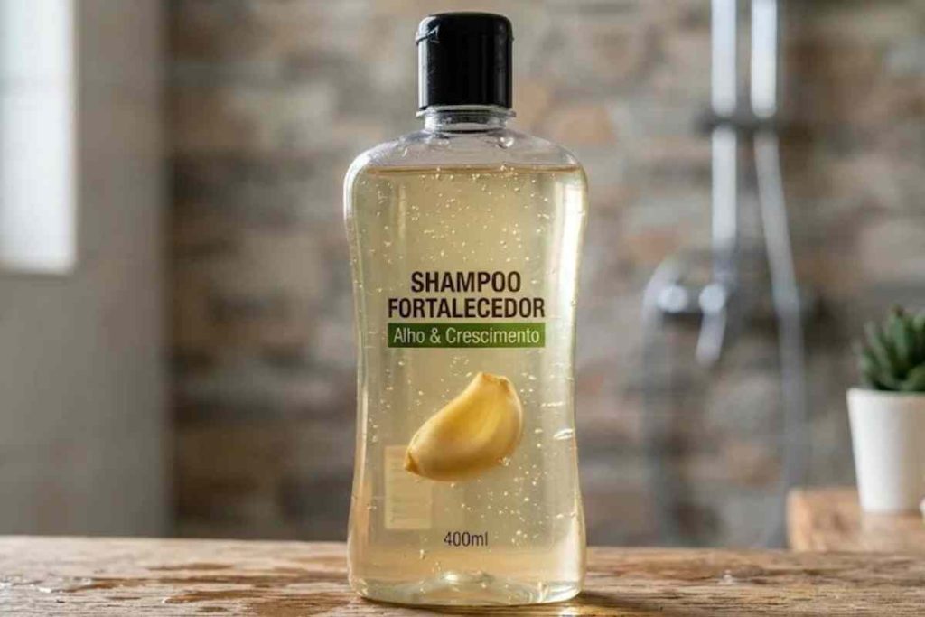 Colocar alho dentro do shampoo parqa fortalecer o cabelo