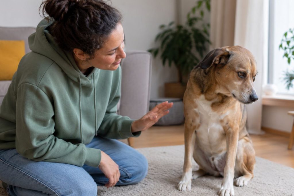 quando um cachorro não olha para você enquanto você fala com ele