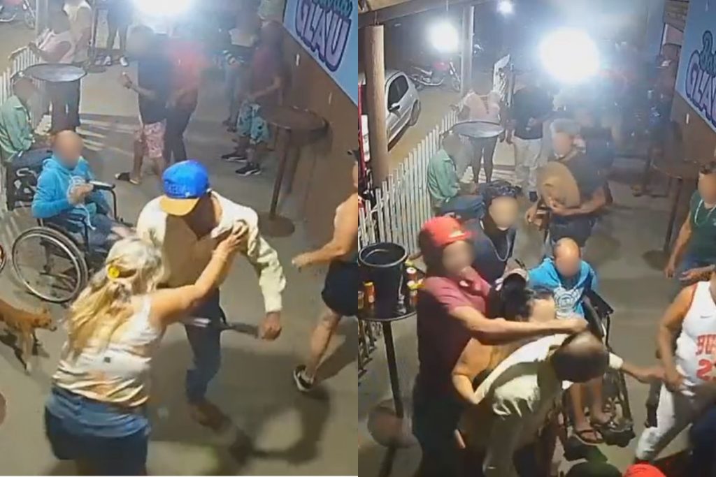 Homem é preso após esfaquear companheira e ser agredido por frequentadores de bar na Grande Goiânia
