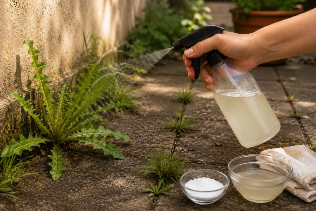casa com plantas daninhas