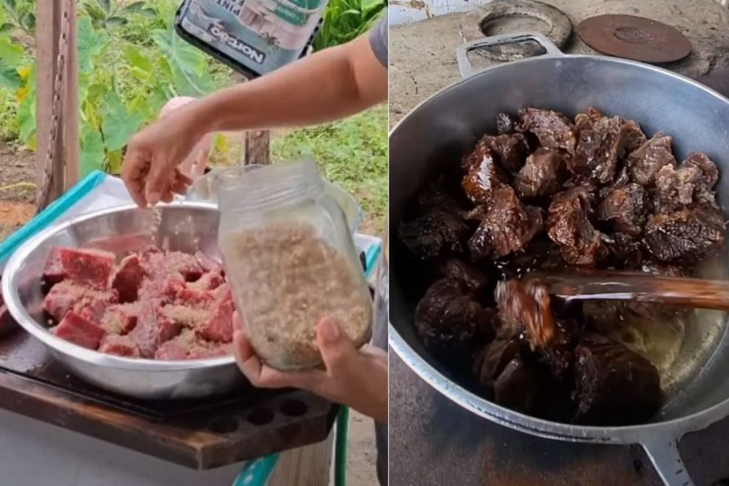 A carne frita da roça ganha sabor especial com salga antecipada, desidratação e fritura na gordura de porco