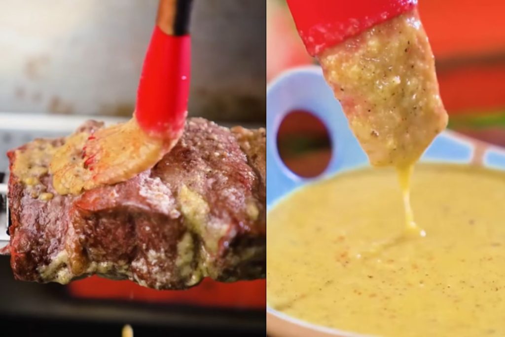 O creme de alho para churrasco fica cremoso, não desanda facilmente e combina perfeitamente com carnes e pão de alho