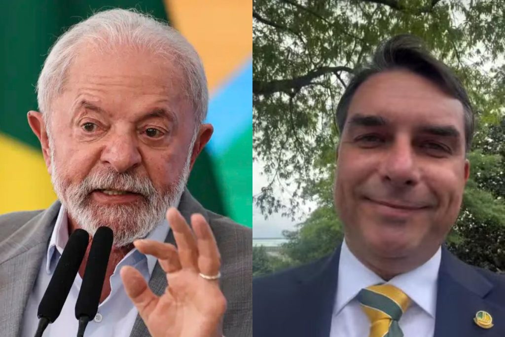 Flávio Bolsonaro rebate discurso de Lula e tenta associar presidente à defesa de criminosos