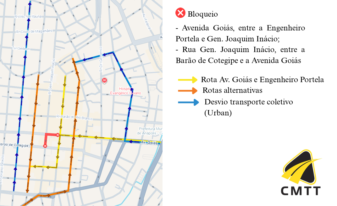 Prefeitura de Anápolis comunica que Avenida Goiás precisará ficar parcialmente interditada por dois dias