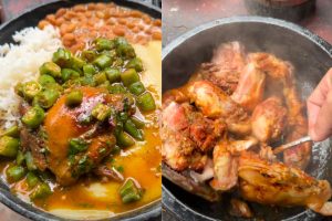 Frango com quiabo sem baba fica mais saboroso quando preparado com técnica indicada por chef