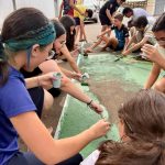 Alunos de colégio de Anápolis resgatam tradição e pintam rua para a Copa do Mundo