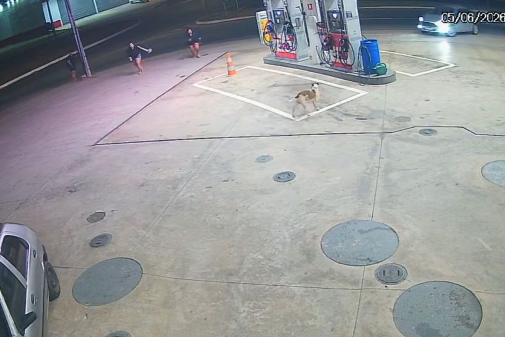 Vídeo mostra mãe e filha correndo para posto durante ataque a tiros em Aparecida de Goiânia