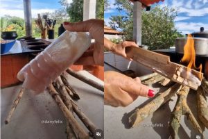 Pastinha caseira para acender churrasqueira