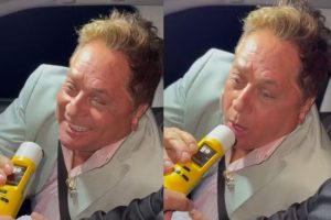Leonardo em teste do bafômetro