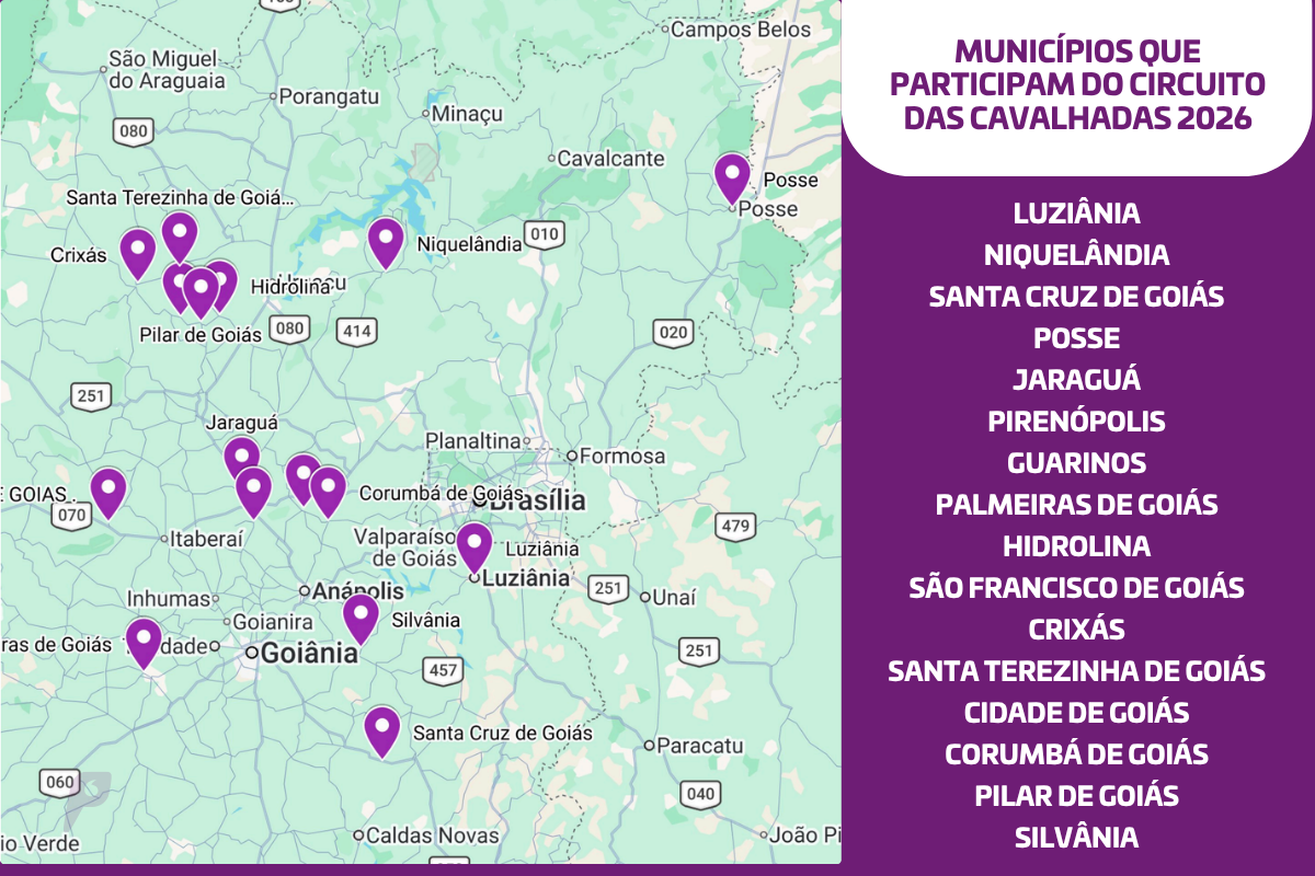 Circuito das Cavalhadas 2026 passa por 16 municípios goianos.