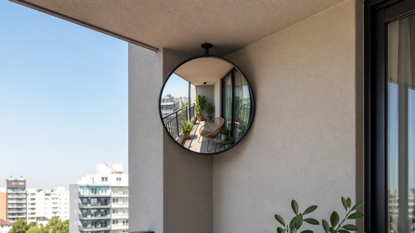Pendurar um espelho no canto da varanda: para que serve e por que não é apenas uma decoração simples