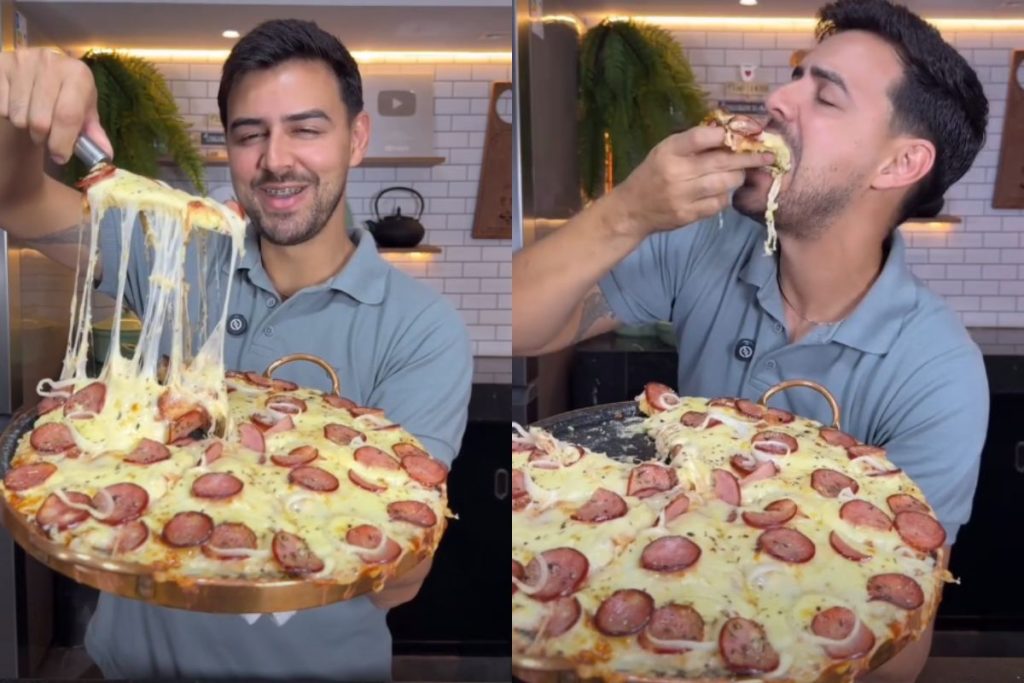 pizza de liquidificador
