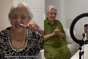 Idosa de 99 anos mostra rotina de autocuidado, lazer e muita simpatia