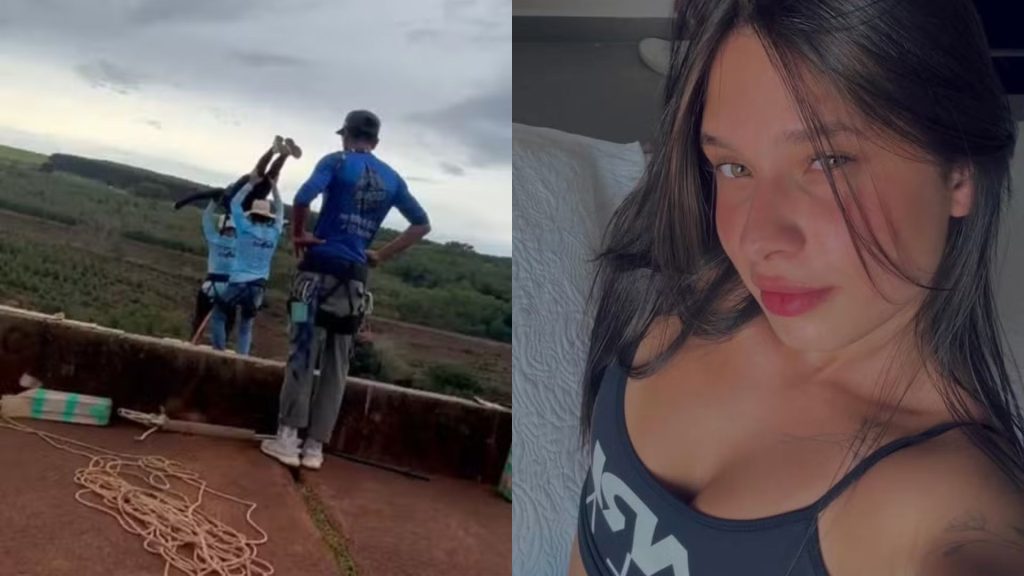 Maria Eduarda Rodrigues de Freitas, de 21 anos, morreu após ser lançada sem corda em um salto de rope jump.