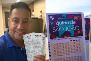 Sargento Glaciel Andrade organiza o bolão e tenta conquistar o prêmio da Quina de São João. (Foto: Foto: Divulgação/Glaciel Andrade/Caixa Econômica Federal)