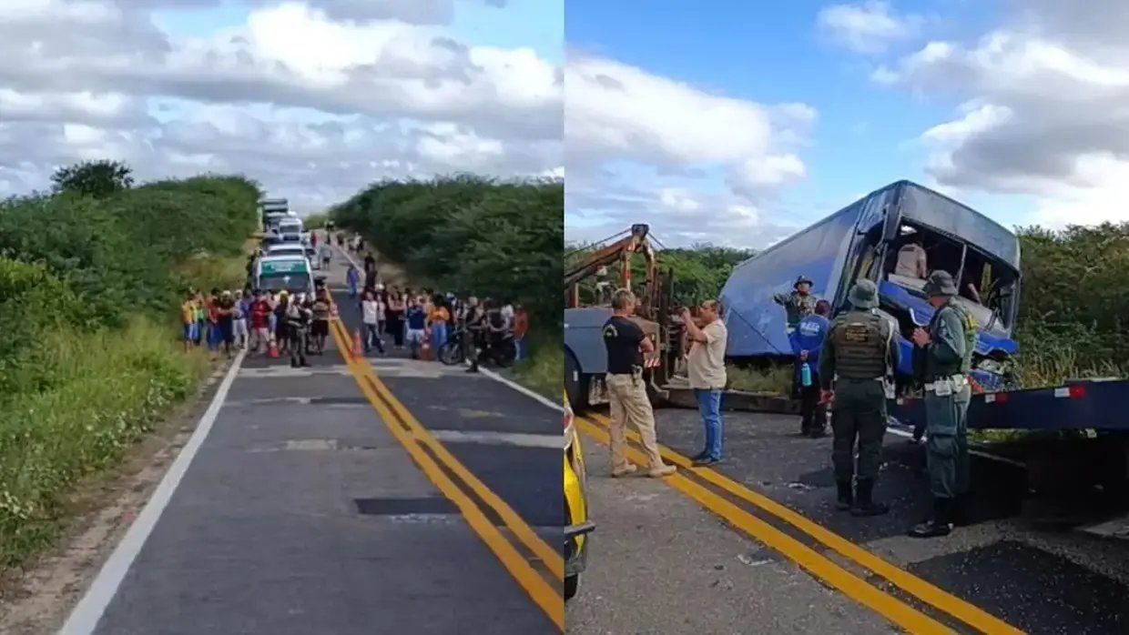Acidente de ônibus com equipe de basquete deixa mortos no Ceará
